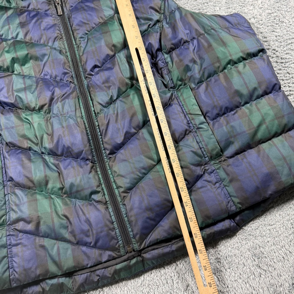 Lands End Black Watch Plaid Down Puffer Vest Full Zip Multicolor Size 3XL - Picture 8 of 8